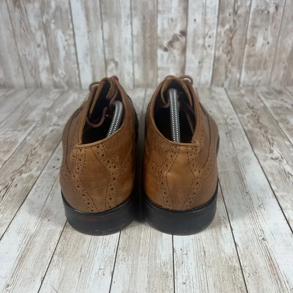 Polo Ralph Lauren long wingtip brown leather Oxford‎ Mens 11.5